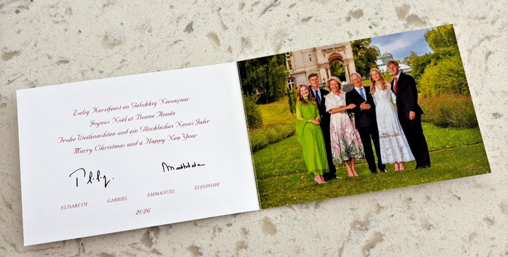 BELGIUM King Philippe & Queen Mathilde & Children of 2025-2026 Holiday Card